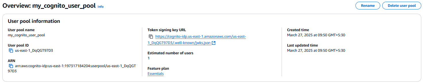 Cognito User Pool