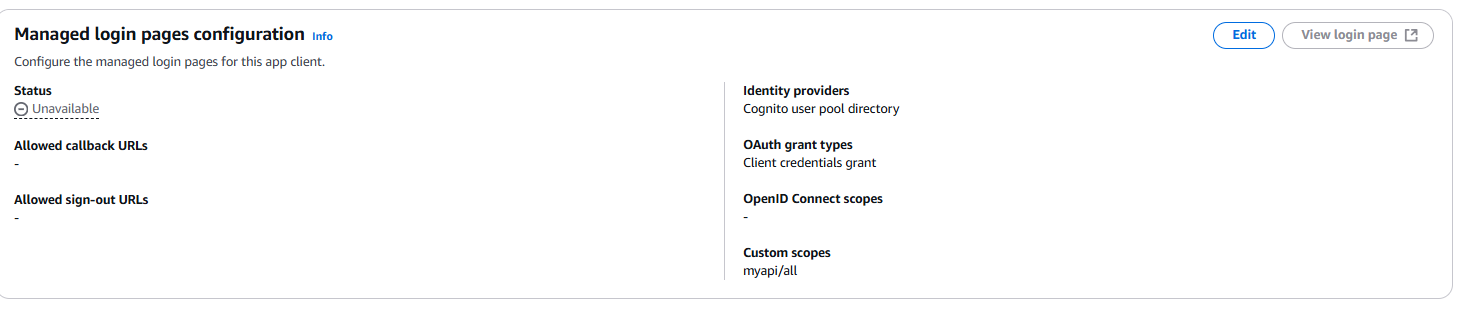 Cognito OAuth2 Grant