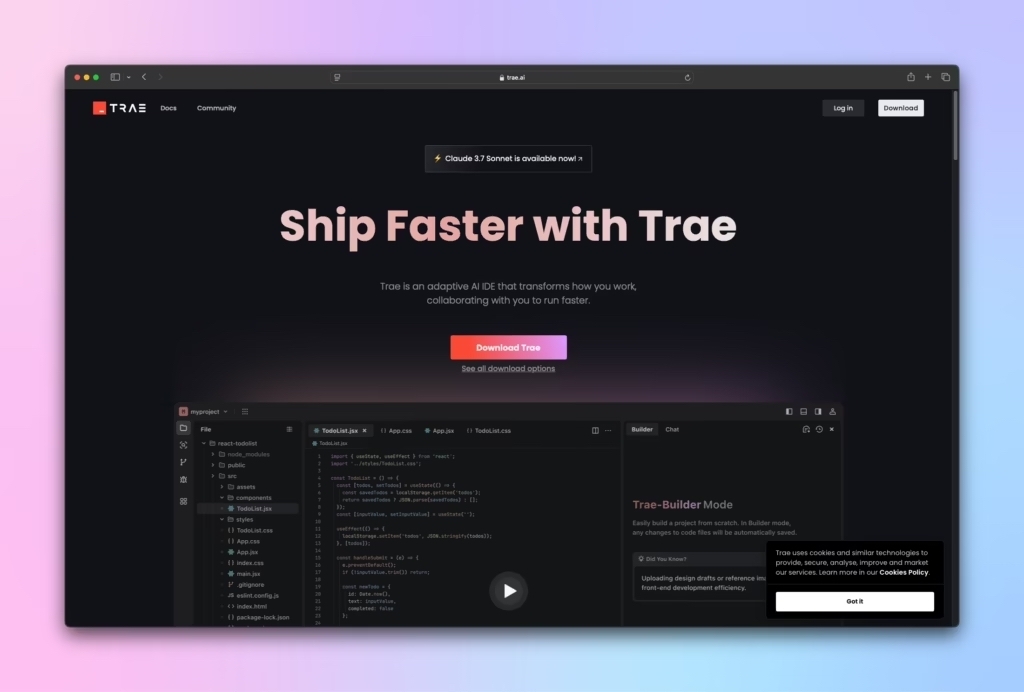 Trae.AI Homepage