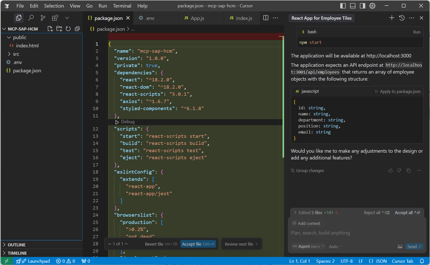 Cursor integrated with SAP On-Premise
