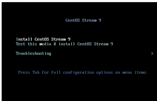 Installation of “CentOS Stream 9″