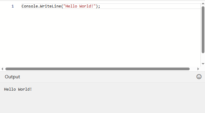 Write your first code using C#
