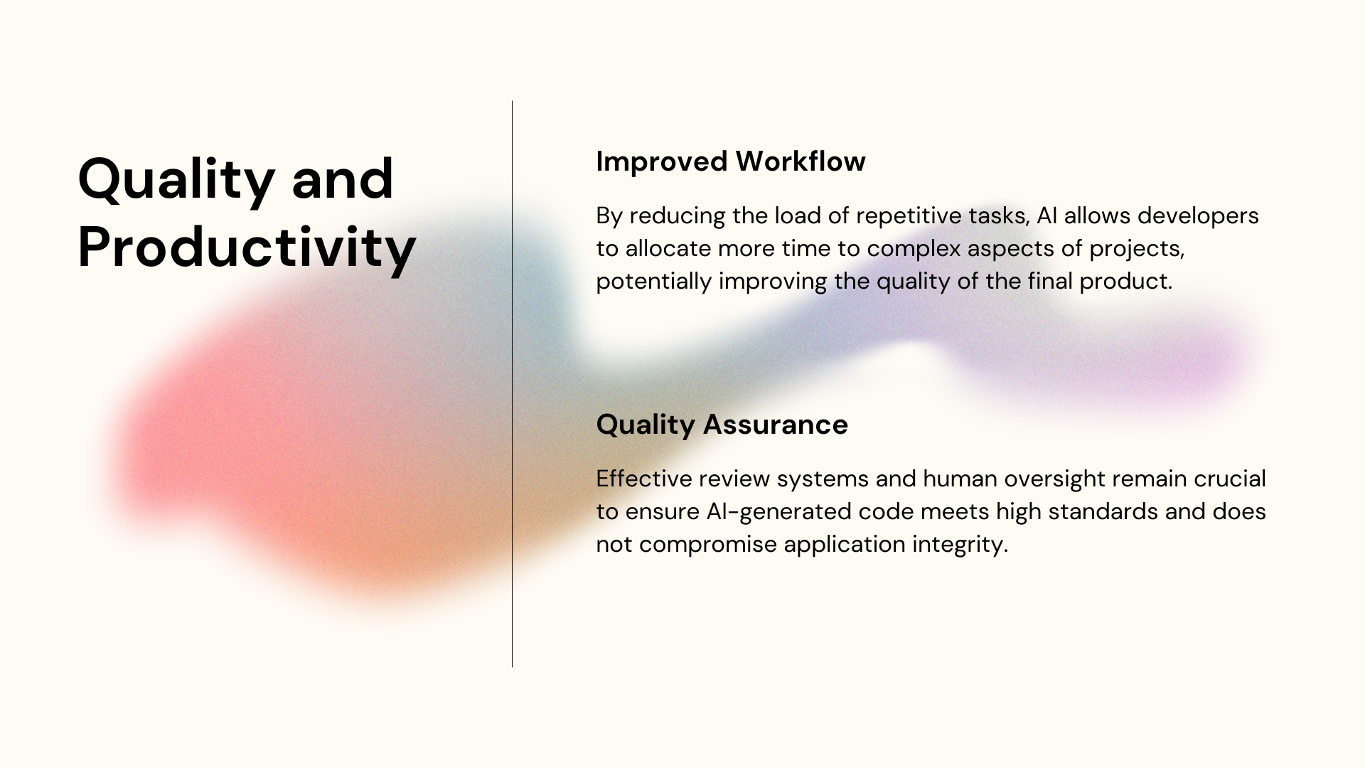Quality and Productivity