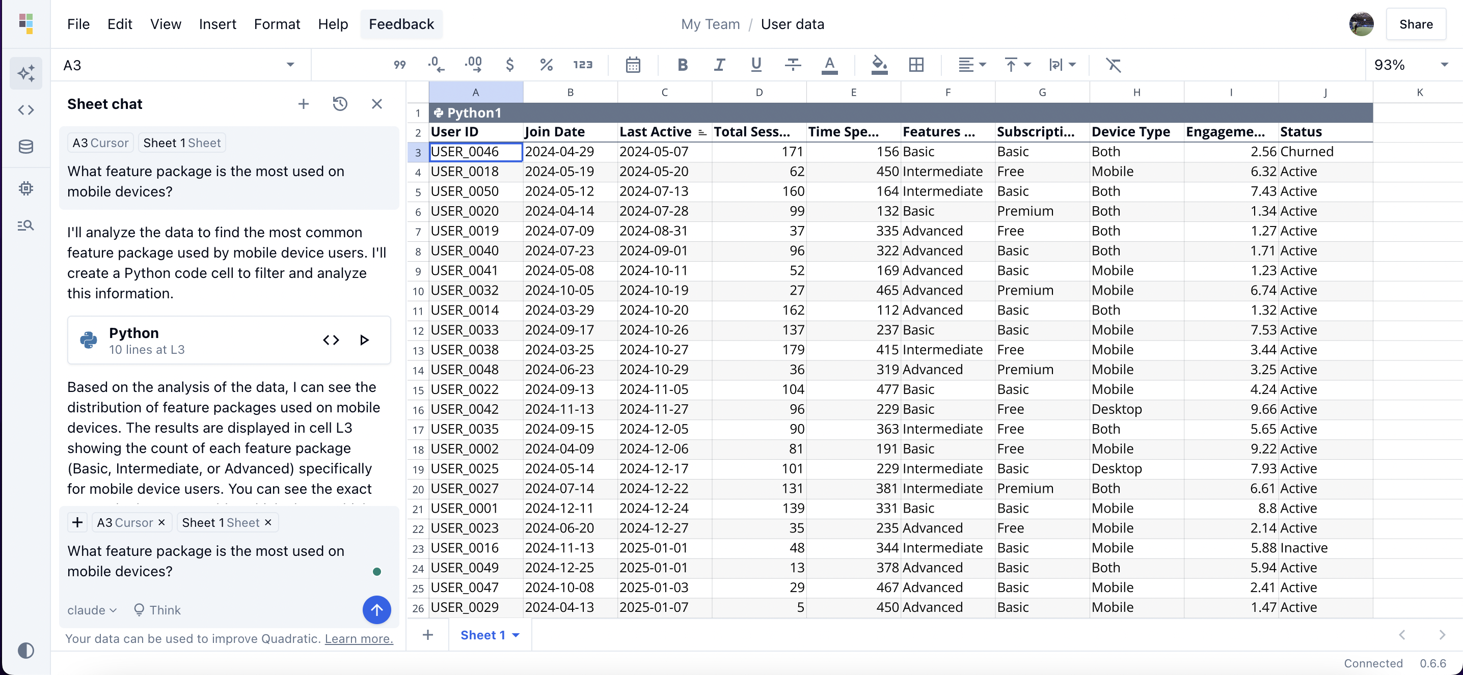Quadratic: AI product analytics tool