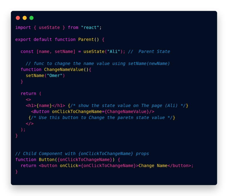 Callback props in React