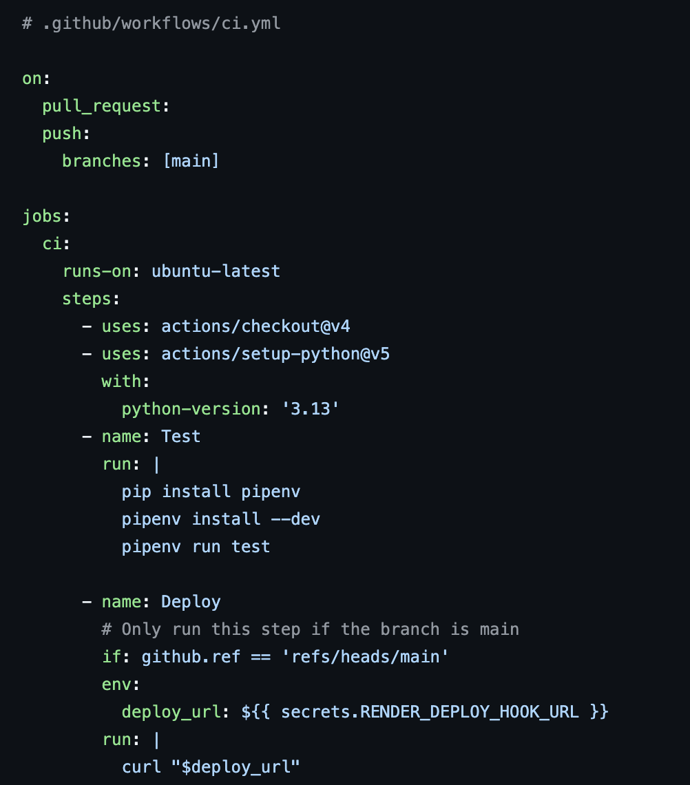 Github Actions yml