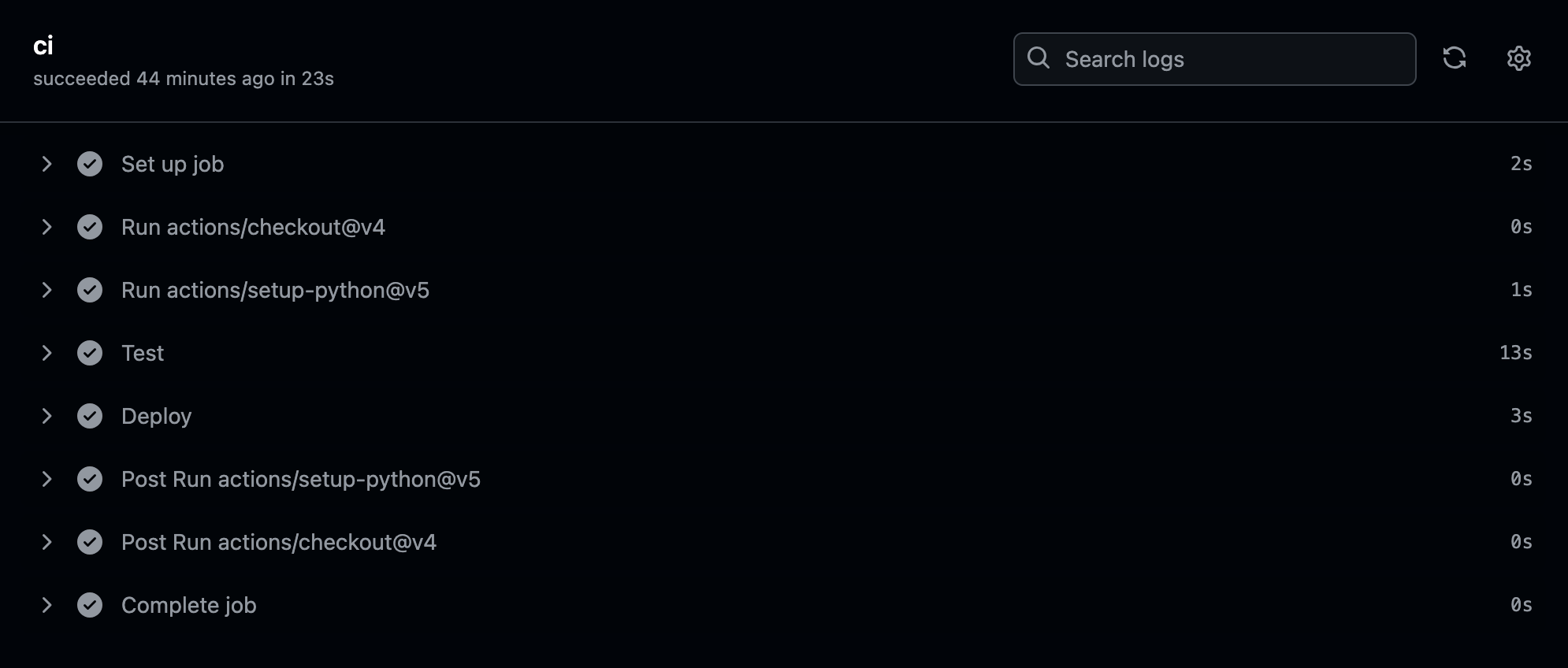 Passing Github Actions