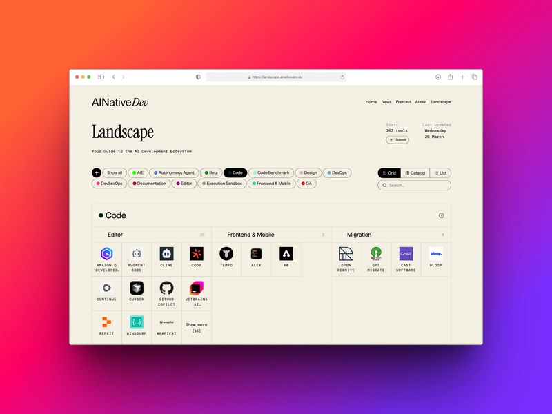 🚀 AI Native Dev Landscape Just Dropped (and it's open source)