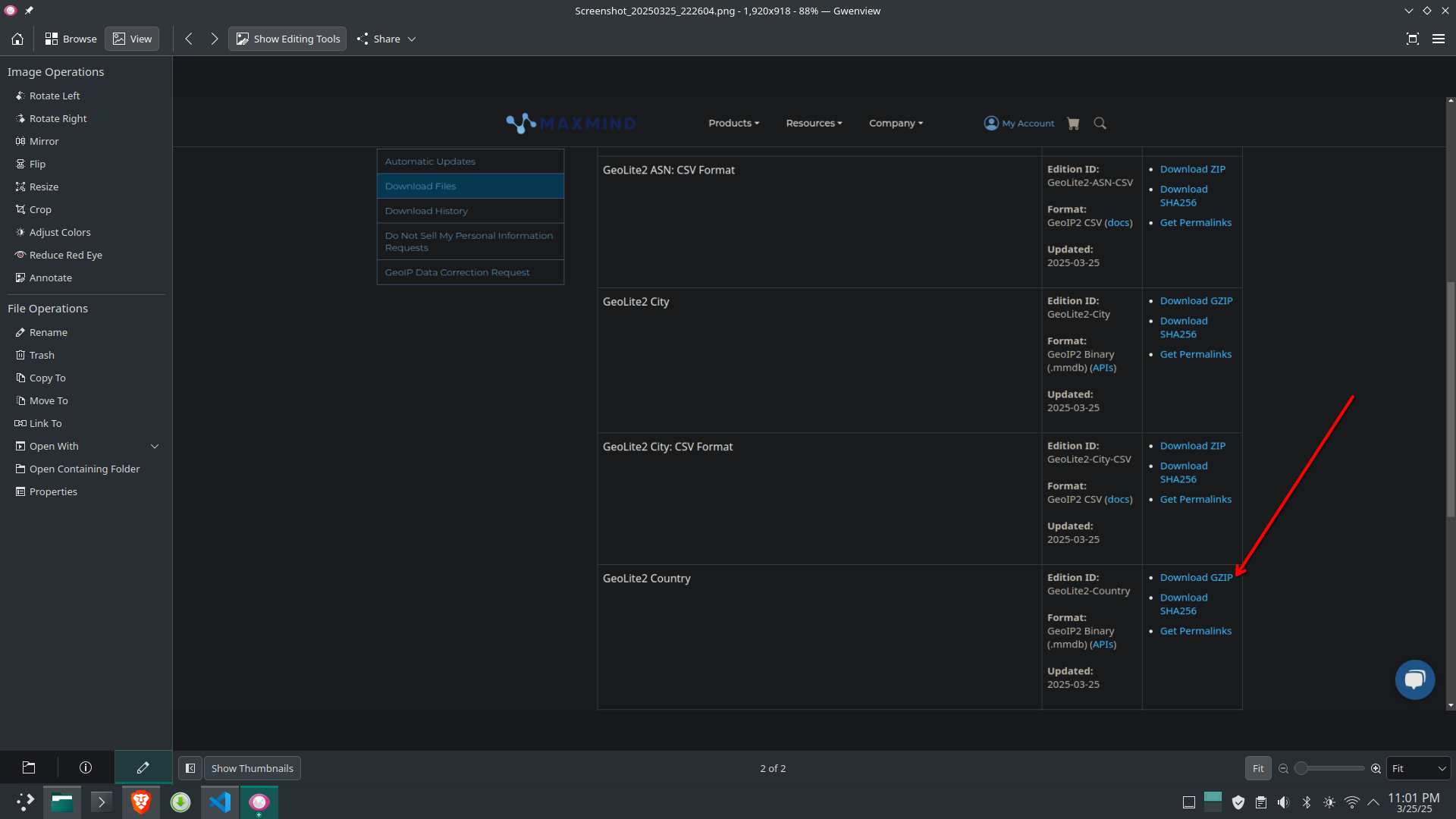 Download country binary database