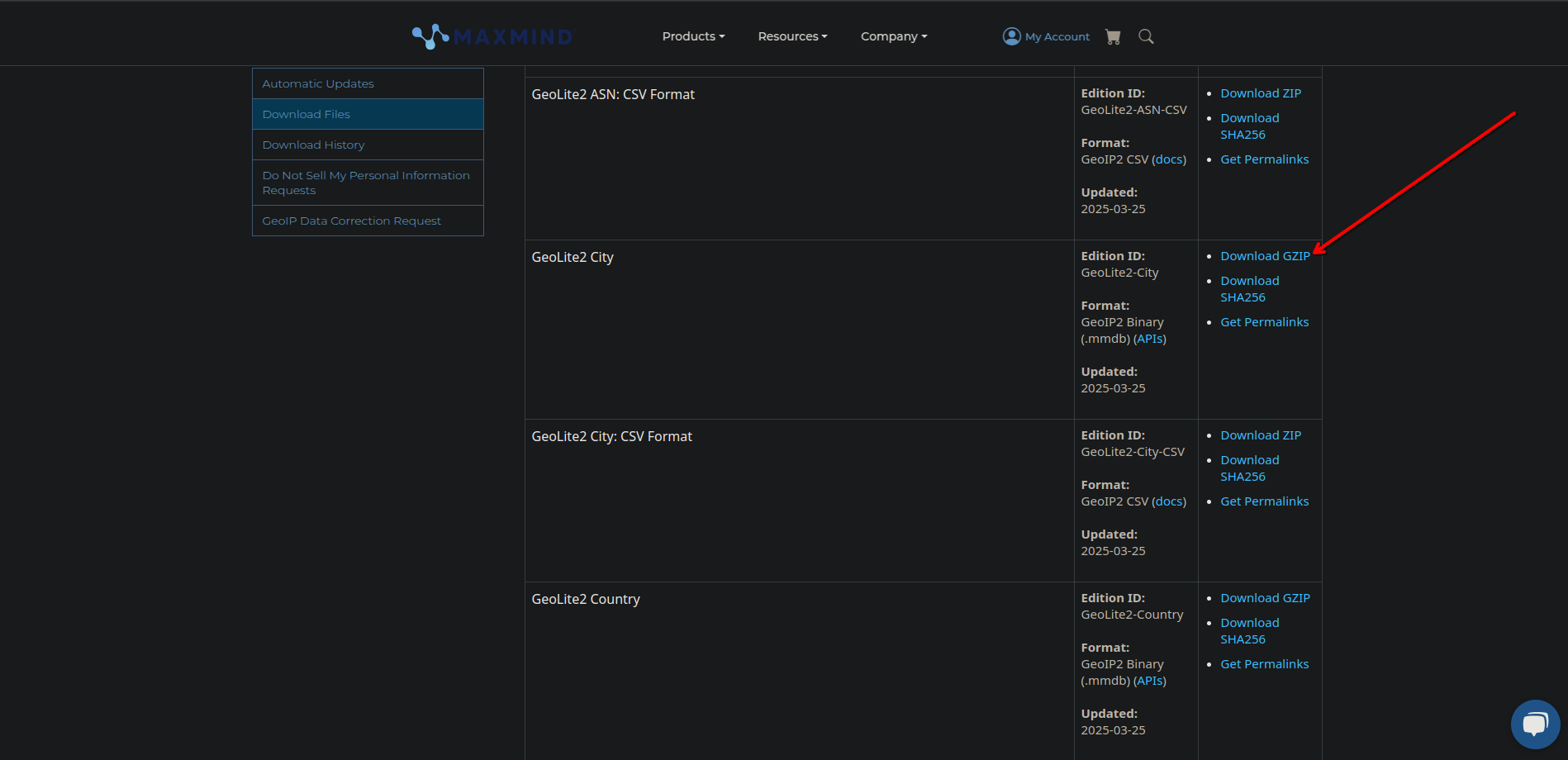 Download city binary database