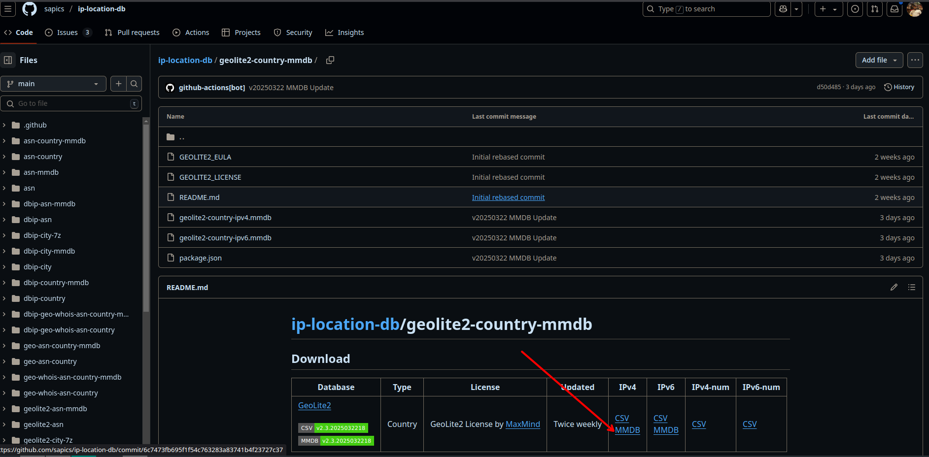 Download country binary database