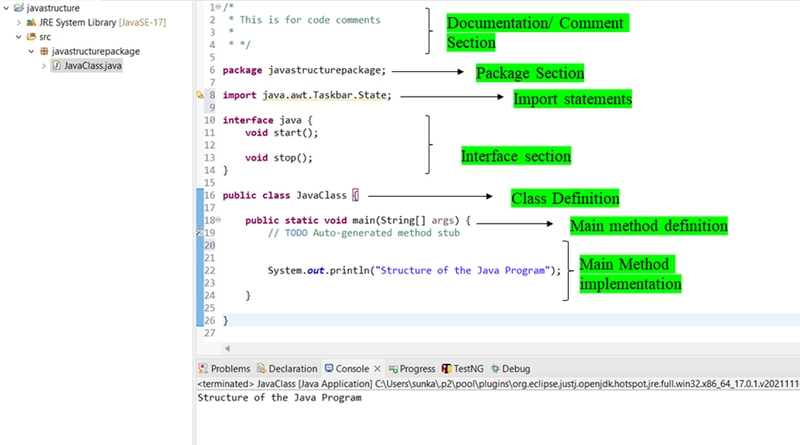 JAVA - Versions & Structure