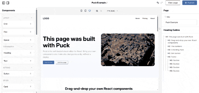 How to Build a React Page Builder: Puck and Tailwind v4.0