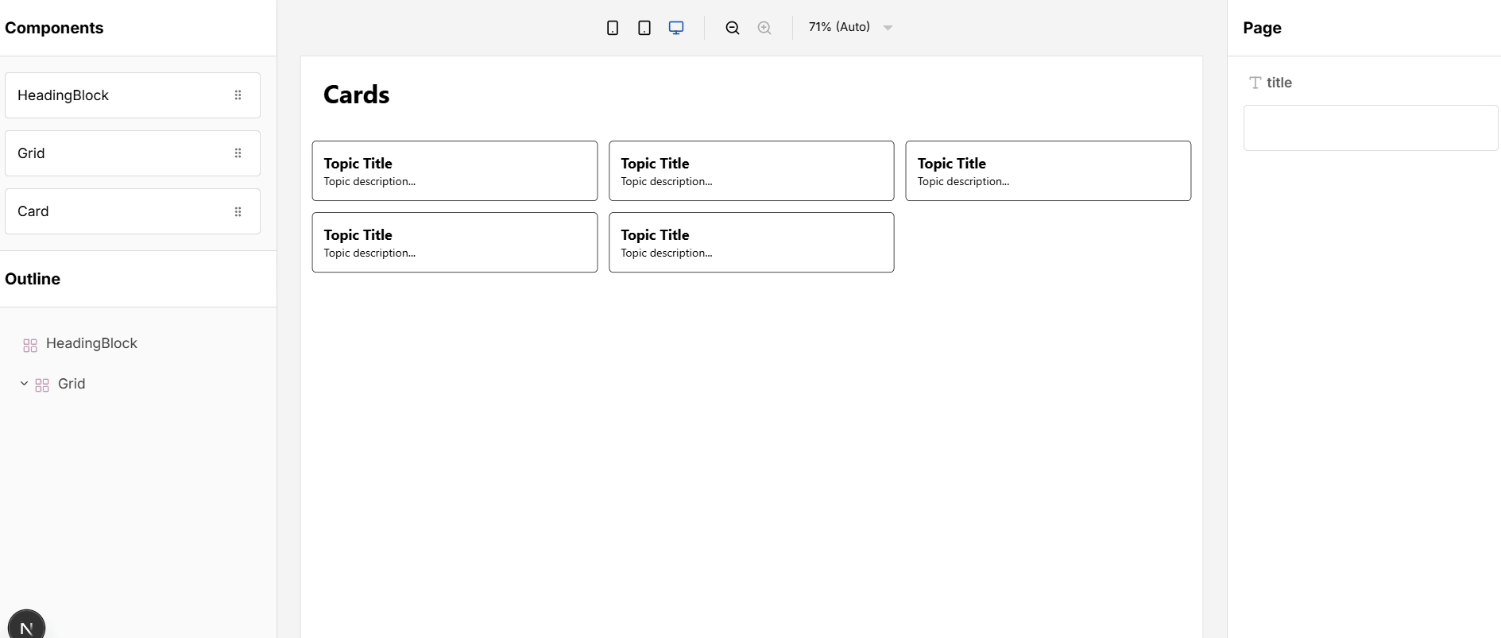 Switching outlined cards to floating ones in the editor