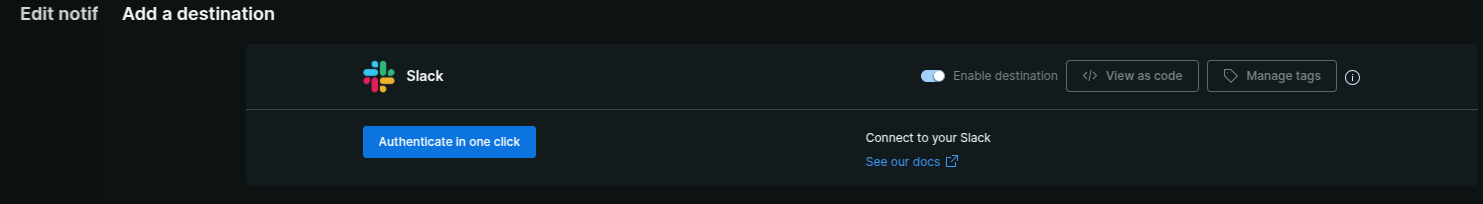 Finally alert in channel