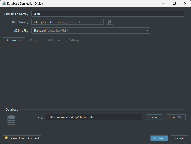 SQLite Connection