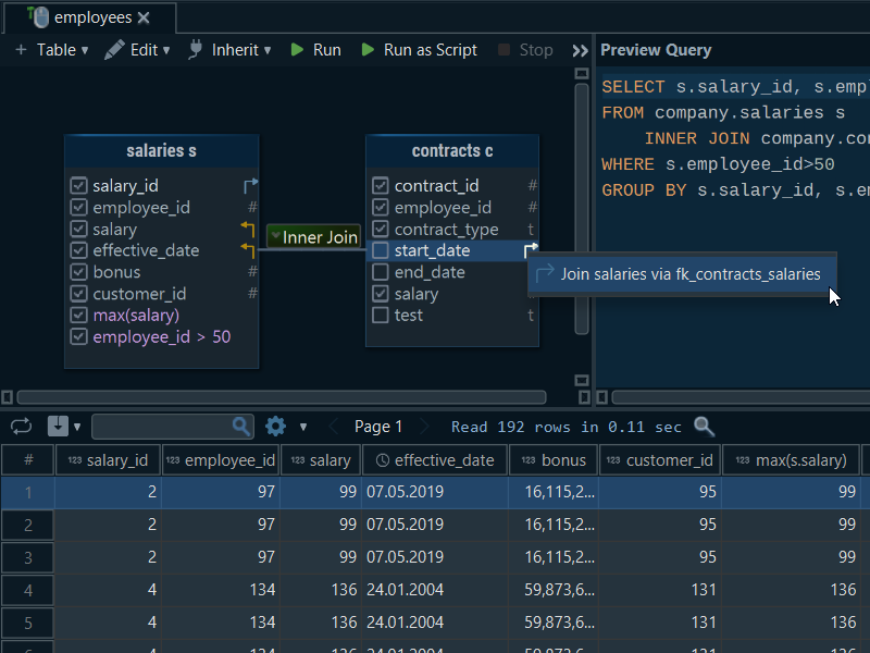 Visual Query Builder