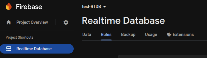 Rules tab