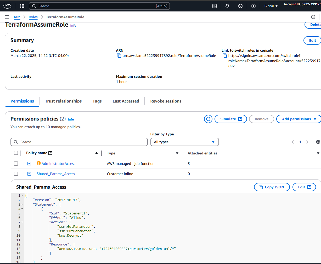 Shared Parameter Policy