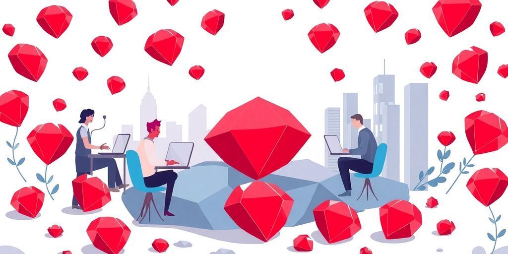Illustrative image of innovative companies collaborating with Ruby.