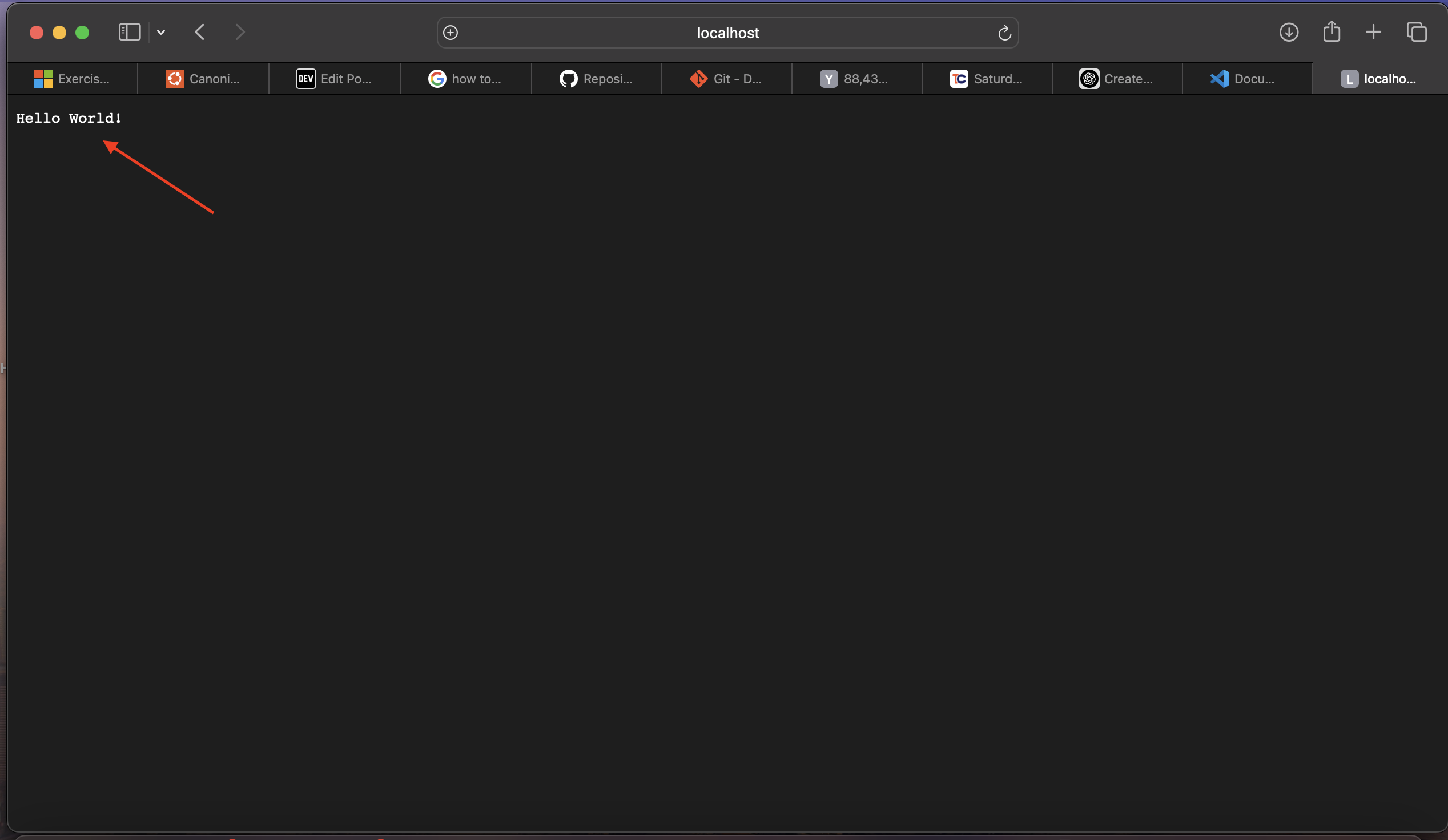 Testing the application
