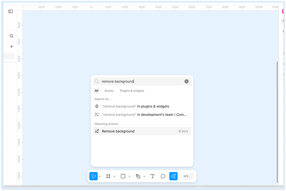 Figma Screenshot of Quick Action