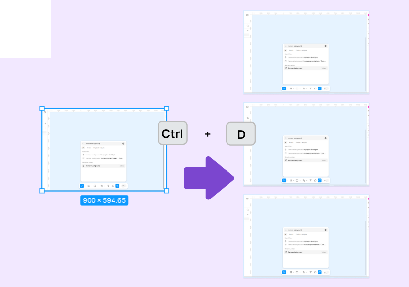 Figma Screenshot of Duplicate selection