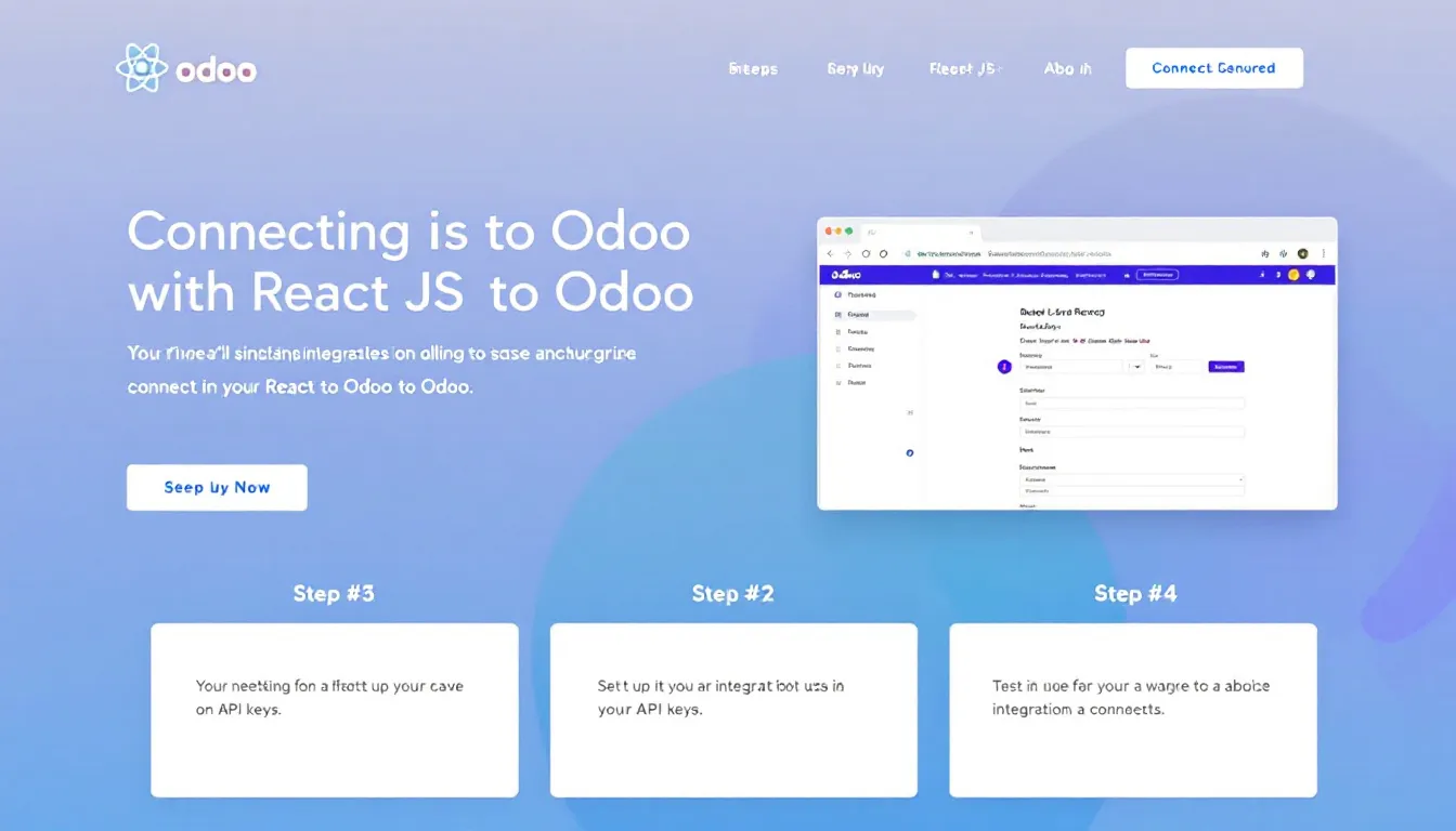 Connecting React JS to Odoo, showcasing the integration process.
