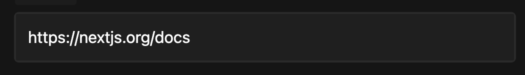 Screenshot of the input box for doc URL