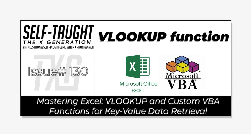 Mastering Excel: VLOOKUP and Custom VBA Functions for Key-Value Data Retrieval
