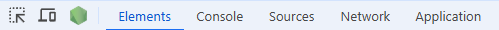 Chrome devtools toolbar showing the green node icon