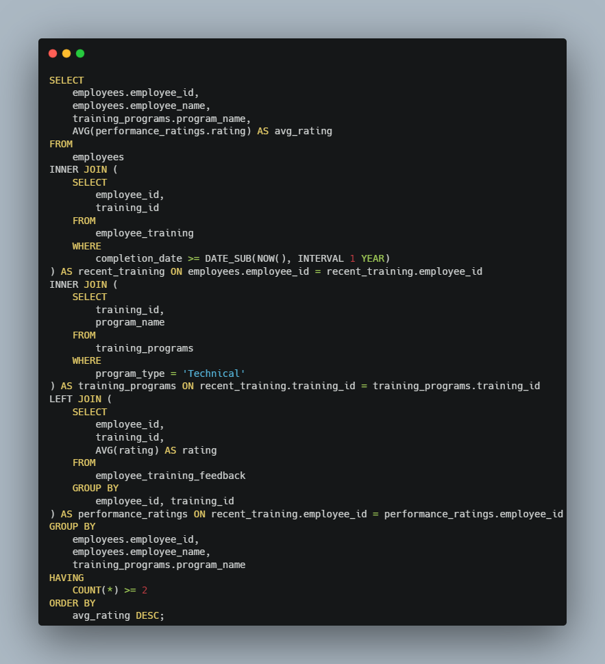 Example of some complicated query