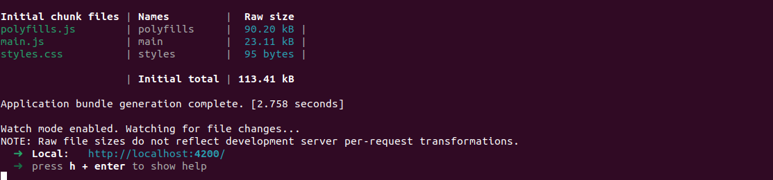 Successful bundling of our angular application