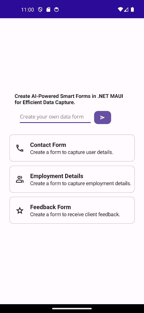 Input view to get user prompt