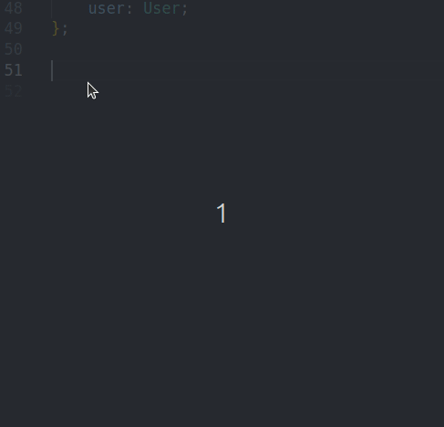 A gif Showing the auto-complete function