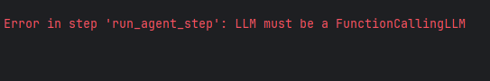 When you use DeepSeek-R1 in FunctionAgent, it will throw an error. Image by Author