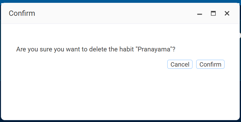 Confirmation modal