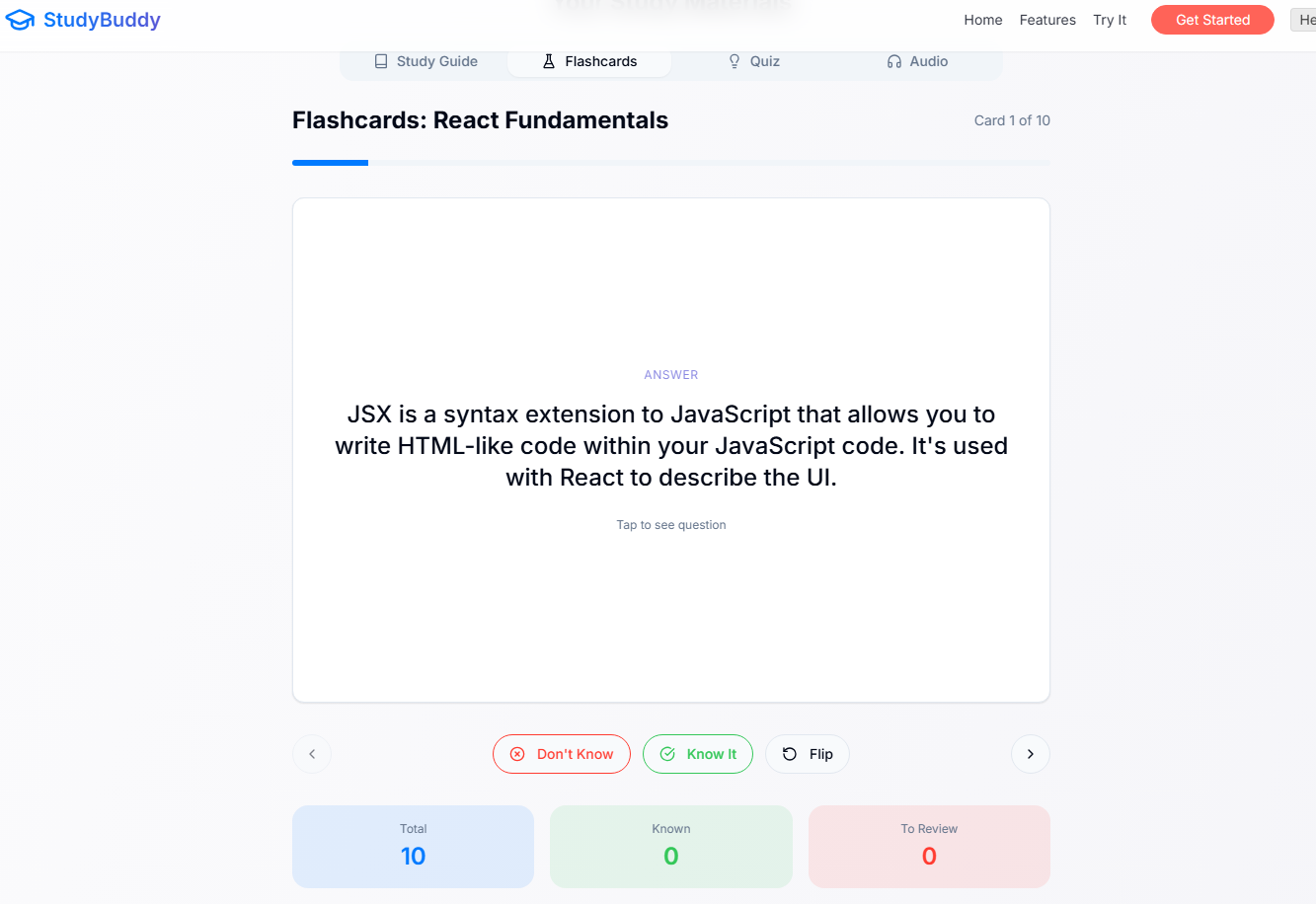 flashcard