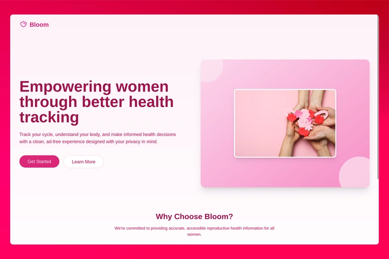 Bloom – A Privacy-Focused Women’s Health App