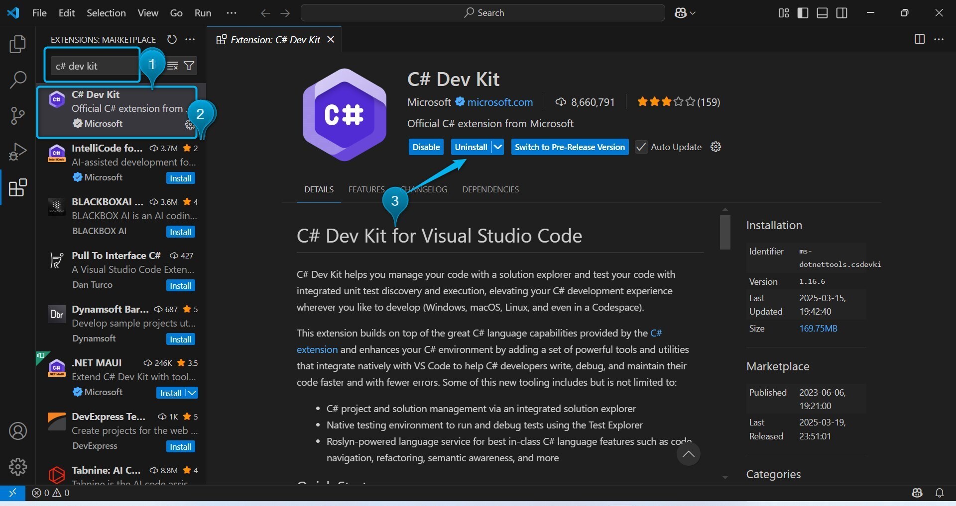 Devkit install