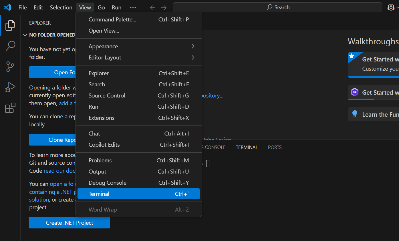 Select terminal