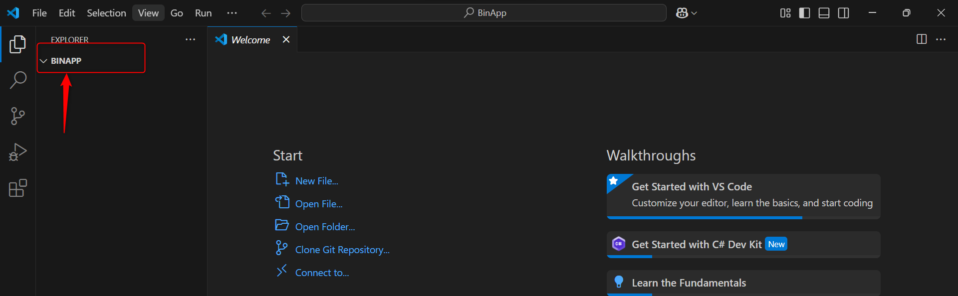 VScode folder