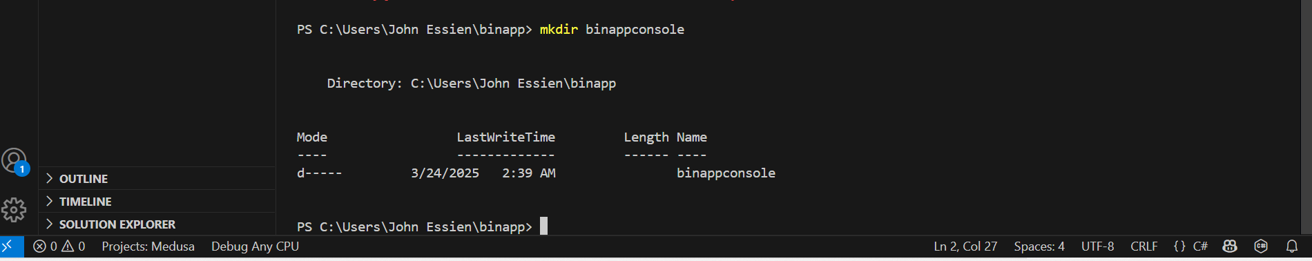 Mkdir folder