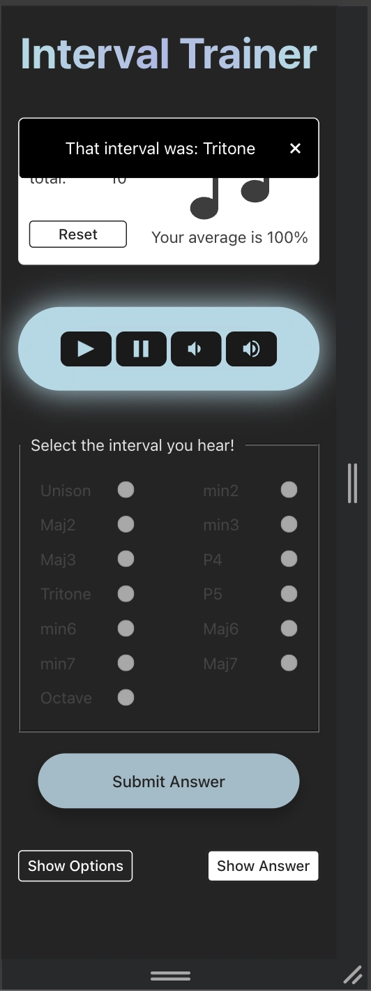 Musical Ear - An Interval Trainer