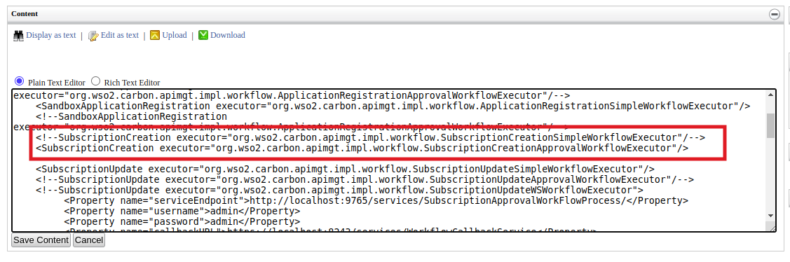 wso2 apim edit registry