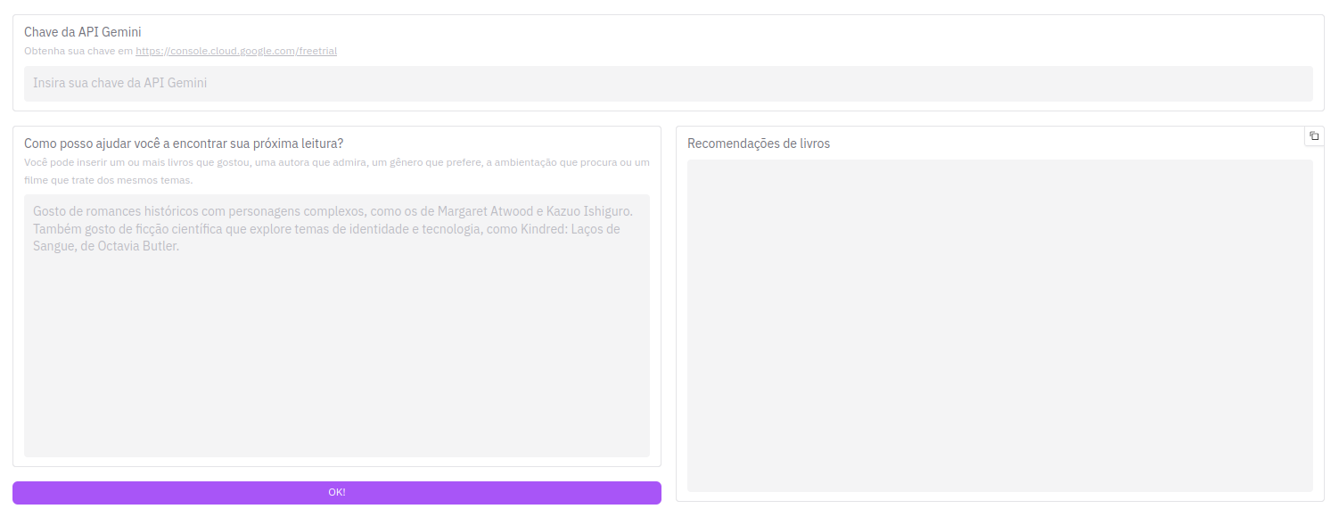 Print da tela da app Bibliobot