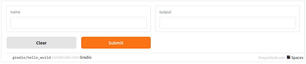 Formulário gerado com o código acima