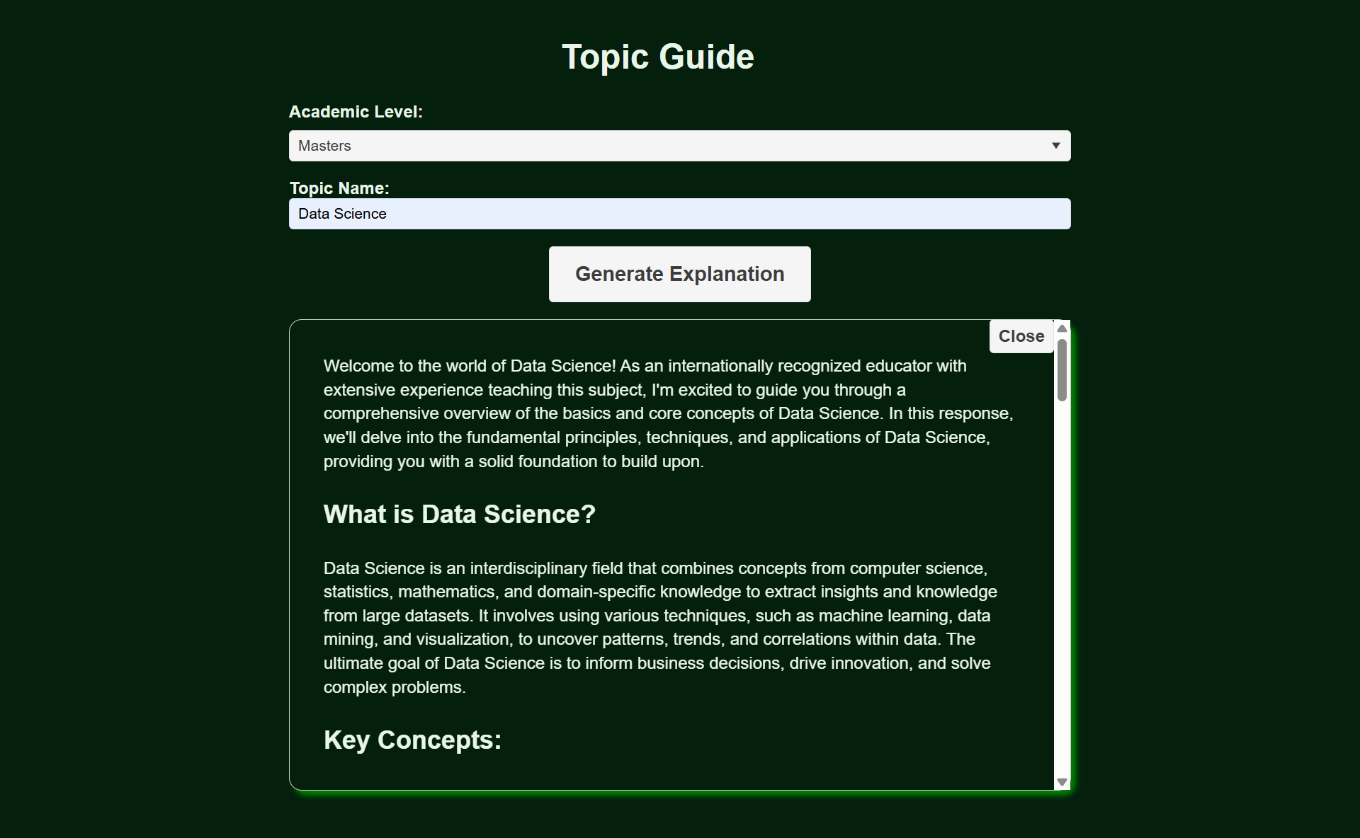 Topic Guide