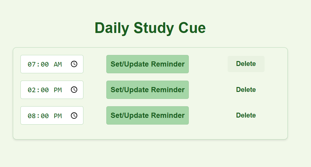 Daily Study Cue