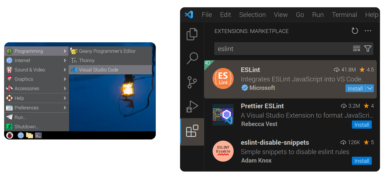 Installing the extensions
